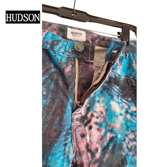 Hudson NEW Whimsygoth NICO BLUE GALAXY Super Skinny Corduroy Jean 26 - Picture 4 of 12